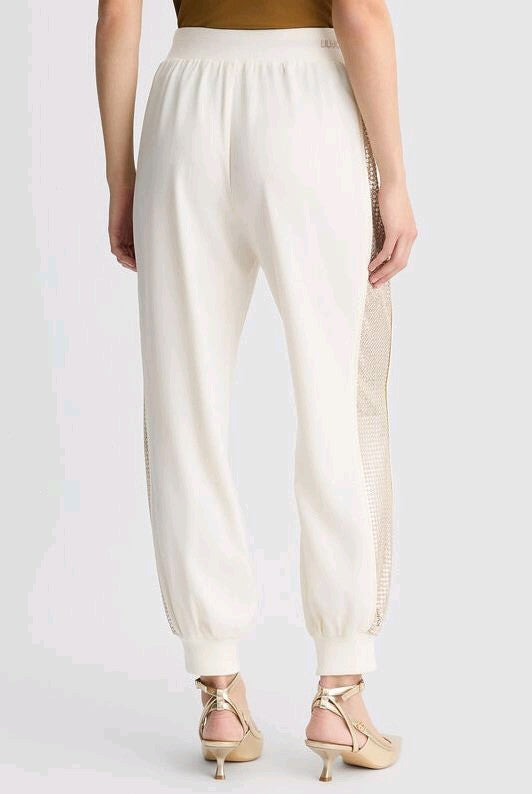 liu jo pantaloni jogging con paillettes ta5264ts423